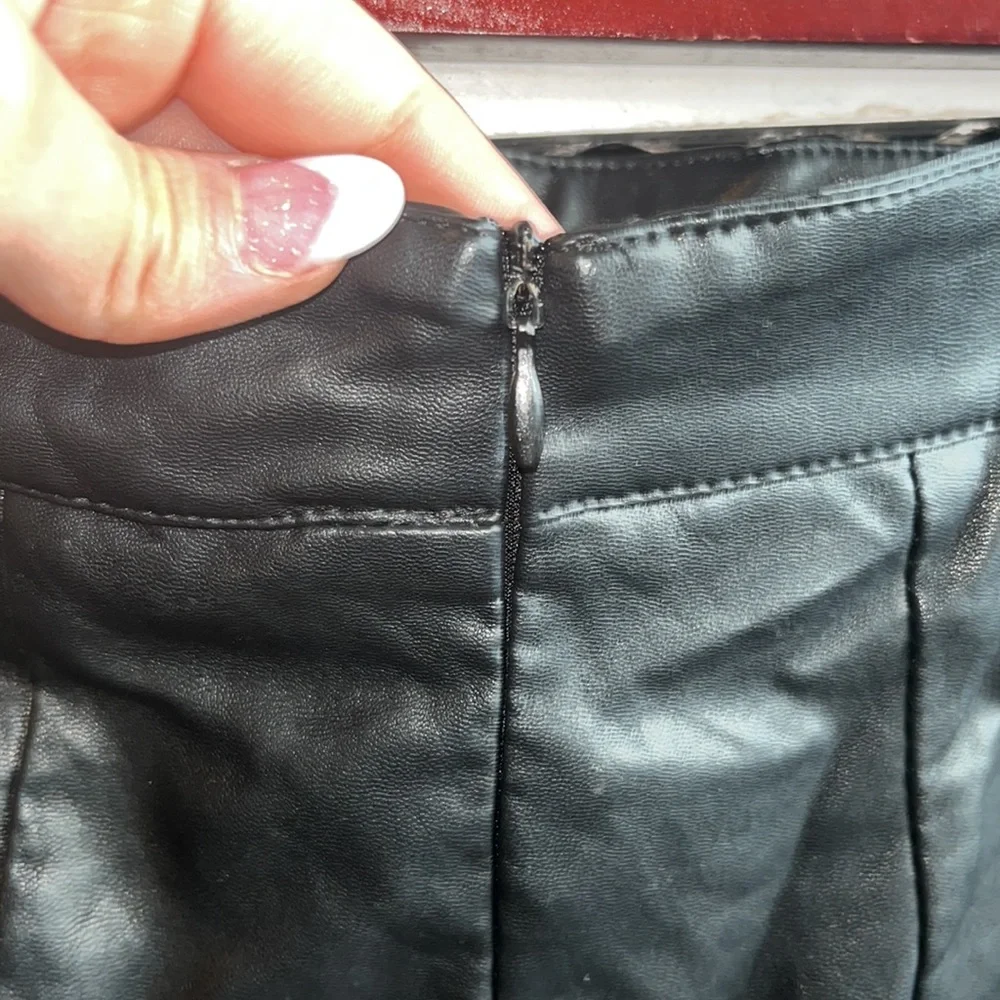 Faux Leather Mini Skirt
